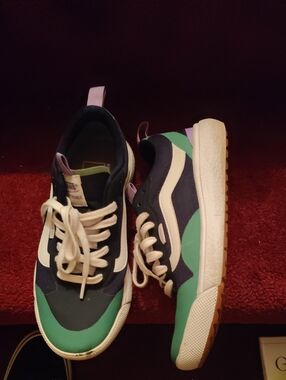 Vans Men’s Navy, Green & White Low-Top Sneakers